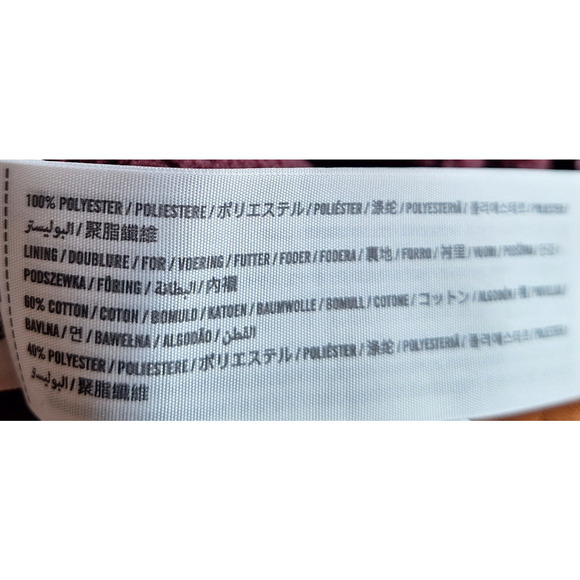 Abercrombie & Fitch Women Large Maroon/ Pink Fleece Quilted Accents Jacket - Picture 6 of 6